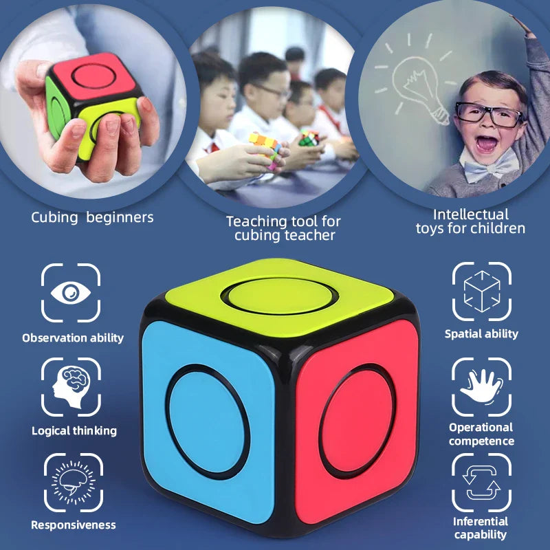 HKM-624275 Magnet Infinity Fidget Cube Toy - Rotating Anti-Stress Puzzle for All Ages