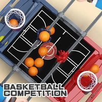 HKM-624339 Desktop Basketball Game for 2 Players - Hand-Cranked Tabletop Action for Kids