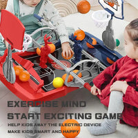 HKM-624339 Desktop Basketball Game for 2 Players - Hand-Cranked Tabletop Action for Kids