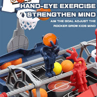 HKM-624339 Desktop Basketball Game for 2 Players - Hand-Cranked Tabletop Action for Kids