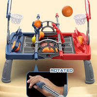 HKM-624339 Desktop Basketball Game for 2 Players - Hand-Cranked Tabletop Action for Kids
