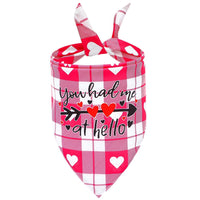 HKM-624403 Valentine's Day Cartoon Triangle Pet Scarf for Dogs - Polyester, Multiple Styles Available
