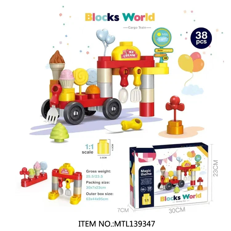 KTX-624531 Interactive 38-Piece Colorful Building Blocks for Creative Early Education