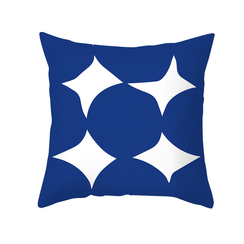 HKM-624595 Soft Nordic Geometric Abstract Plush Pillowcase for Couch - 45x45cm
