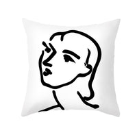 HKM-624595 Soft Nordic Geometric Abstract Plush Pillowcase for Couch - 45x45cm
