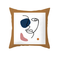 HKM-624595 Soft Nordic Geometric Abstract Plush Pillowcase for Couch - 45x45cm