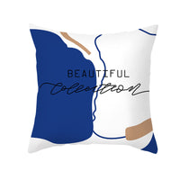 HKM-624595 Soft Nordic Geometric Abstract Plush Pillowcase for Couch - 45x45cm