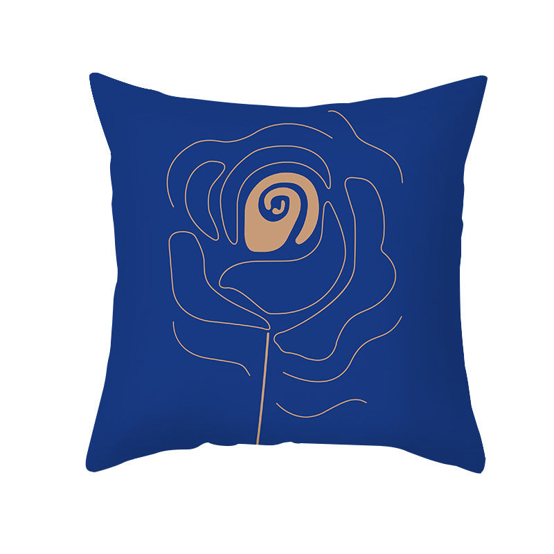 HKM-624595 Soft Nordic Geometric Abstract Plush Pillowcase for Couch - 45x45cm