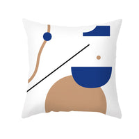 HKM-624595 Soft Nordic Geometric Abstract Plush Pillowcase for Couch - 45x45cm