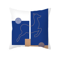 HKM-624595 Soft Nordic Geometric Abstract Plush Pillowcase for Couch - 45x45cm