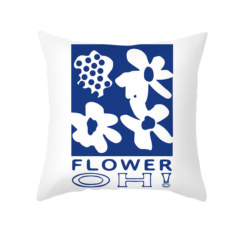 HKM-624595 Soft Nordic Geometric Abstract Plush Pillowcase for Couch - 45x45cm