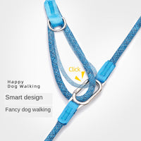 HKM-624659 Heavy-Duty Nylon Dog Leash with Explosion-Proof Chain for Large and Medium Dogs