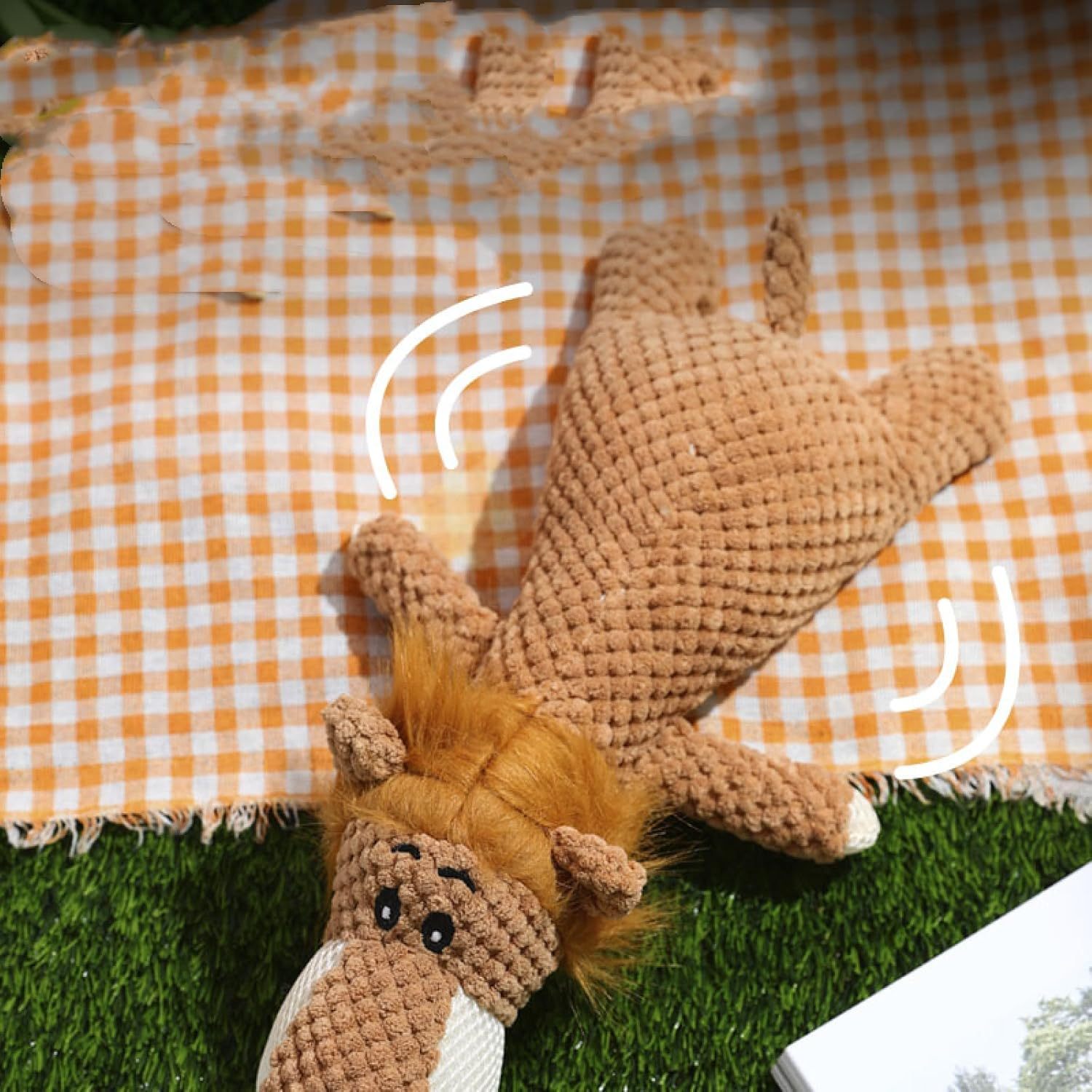 HKM-624723 Interactive Plush Dog Toy for Teeth Grinding - Cute Animal Design with Built-in Sound Device