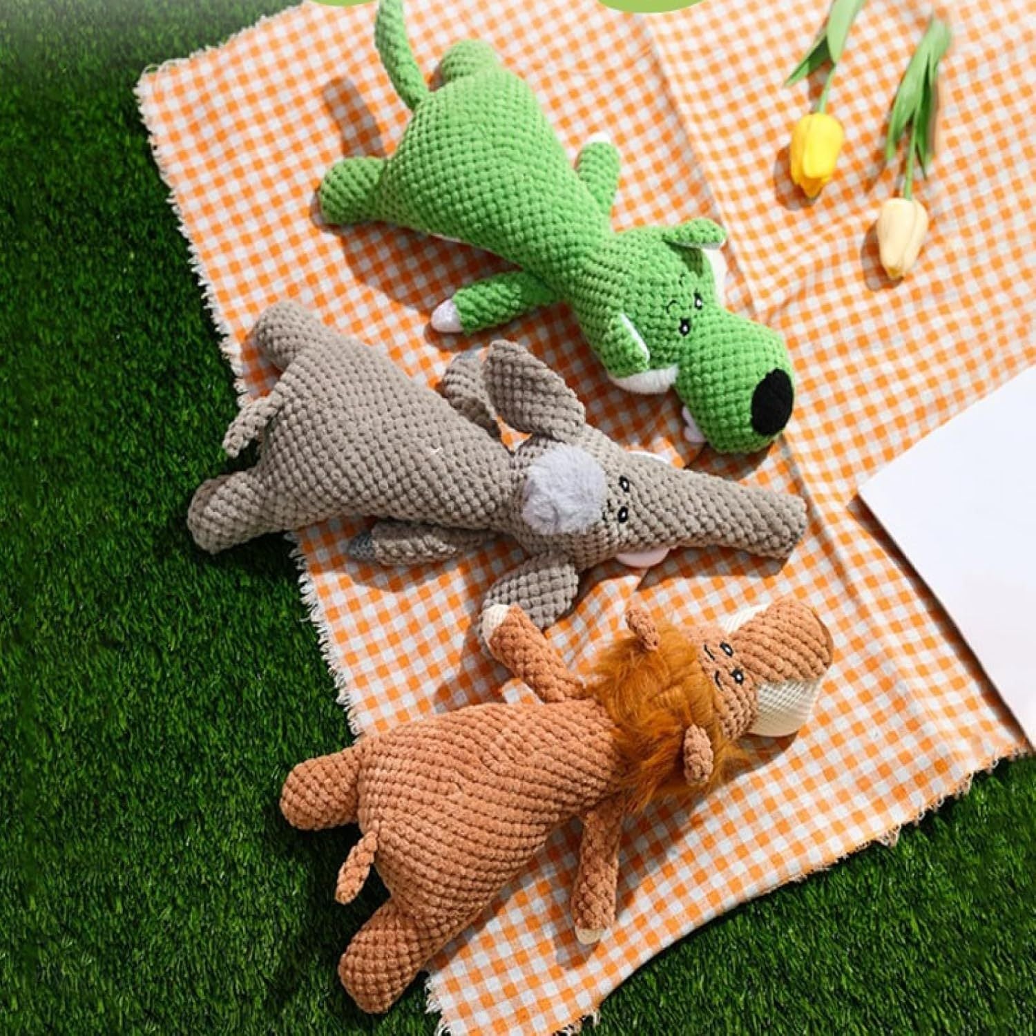 HKM-624723 Interactive Plush Dog Toy for Teeth Grinding - Cute Animal Design with Built-in Sound Device