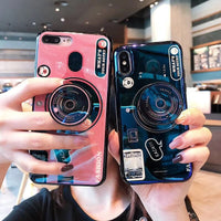 HKM-624787 Samsung Note10 Retro Blu-Ray Camera Phone Case with Lanyard – Soft TPU Back Cover for A50/A70