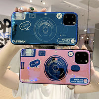 HKM-624787 Samsung Note10 Retro Blu-Ray Camera Phone Case with Lanyard – Soft TPU Back Cover for A50/A70