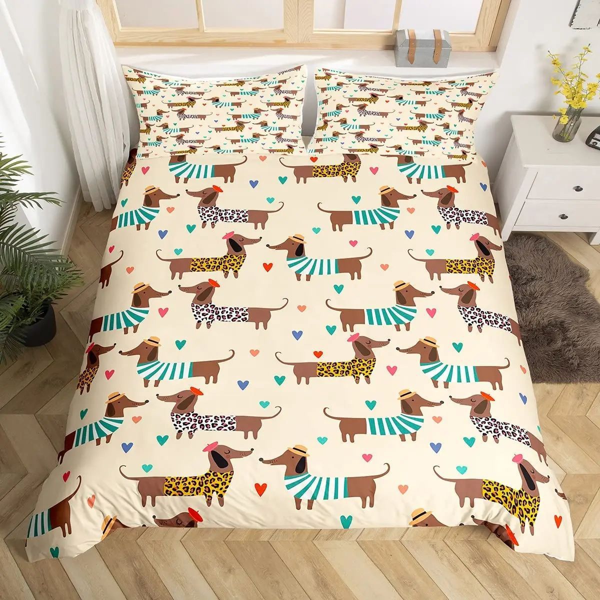 HKM-624851 Cute Animal Print Cartoon Bedding Set - Available in Multiple Sizes