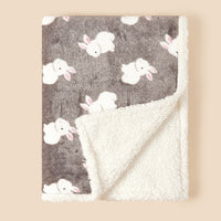 HKM-624851 Double-Layered Thick Flannel Stroller Blanket for Babies in Animal Patterns