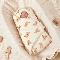 HKM-624851 Double-Layered Thick Flannel Stroller Blanket for Babies in Animal Patterns