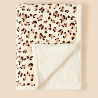HKM-624851 Double-Layered Thick Flannel Stroller Blanket for Babies in Animal Patterns