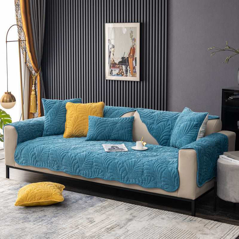 HKM-624915 All-Season Chenille Anti-Skid Sofa Towel Cover for Three-Seat Sofas in Various Colors and Sizes