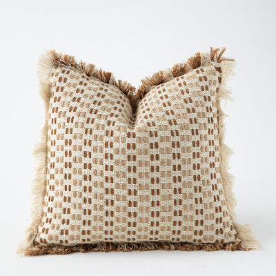 HKM-624979 Vintage Square Woven Throw Pillow with Cushion Cover, 45x45 cm for Living Room Use