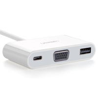 HKM-625235 Type-C to VGA USB Splitter Hub with 20V/3A Charging Support & 15cm Cable