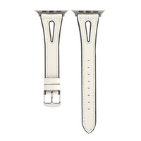 HKM-625363 22mm Silicone and Genuine Leather Watch Strap for Iwatch 1-6 SE - Multiple Colors Available