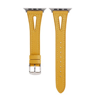 HKM-625363 22mm Silicone and Genuine Leather Watch Strap for Iwatch 1-6 SE - Multiple Colors Available