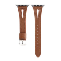 HKM-625363 22mm Silicone and Genuine Leather Watch Strap for Iwatch 1-6 SE - Multiple Colors Available