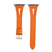 HKM-625363 22mm Silicone and Genuine Leather Watch Strap for Iwatch 1-6 SE - Multiple Colors Available
