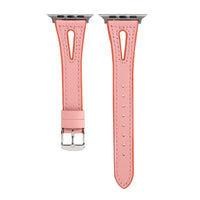 HKM-625363 22mm Silicone and Genuine Leather Watch Strap for Iwatch 1-6 SE - Multiple Colors Available