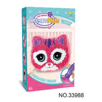 HKM-625427 DIY Creative Plush Pillow Making Kit for Kids Ages 2-13, Soft Stuffed Animal Craft Toy