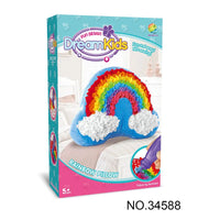 HKM-625427 DIY Creative Plush Pillow Making Kit for Kids Ages 2-13, Soft Stuffed Animal Craft Toy