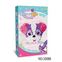 HKM-625427 DIY Creative Plush Pillow Making Kit for Kids Ages 2-13, Soft Stuffed Animal Craft Toy