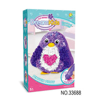 HKM-625427 DIY Creative Plush Pillow Making Kit for Kids Ages 2-13, Soft Stuffed Animal Craft Toy