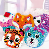 HKM-625427 DIY Creative Plush Pillow Making Kit for Kids Ages 2-13, Soft Stuffed Animal Craft Toy