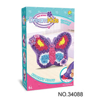 HKM-625427 DIY Creative Plush Pillow Making Kit for Kids Ages 2-13, Soft Stuffed Animal Craft Toy
