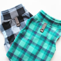 HKM-625427 Plaid Fleece Sweater for Pets - Stylish and Comfortable Attire