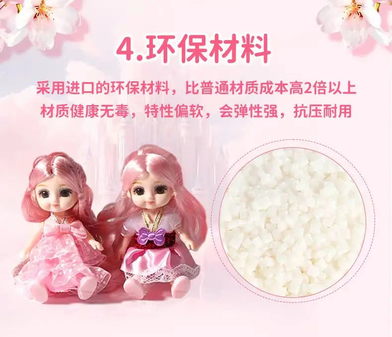 HKM-625491 Princess Makeup Table Play Set for Kids Age 3-6, Pink Simulation Dressing Table Toy
