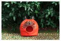 HKM-625491 Wool Felt Cat House with Various Fun Designs for Cozy Pet Comfort