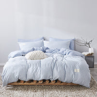 HKM-625683 Cotton Bed Linen Quilt Cover Set - 3-Piece Dormitory Bedding with Geometric Patterns for 1.2m to 2.0m Beds