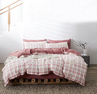 HKM-625683 Cotton Bed Linen Quilt Cover Set - 3-Piece Dormitory Bedding with Geometric Patterns for 1.2m to 2.0m Beds