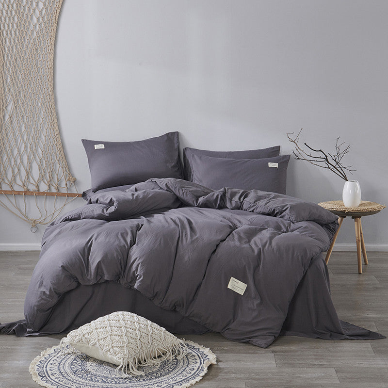 HKM-625683 Cotton Bed Linen Quilt Cover Set - 3-Piece Dormitory Bedding with Geometric Patterns for 1.2m to 2.0m Beds