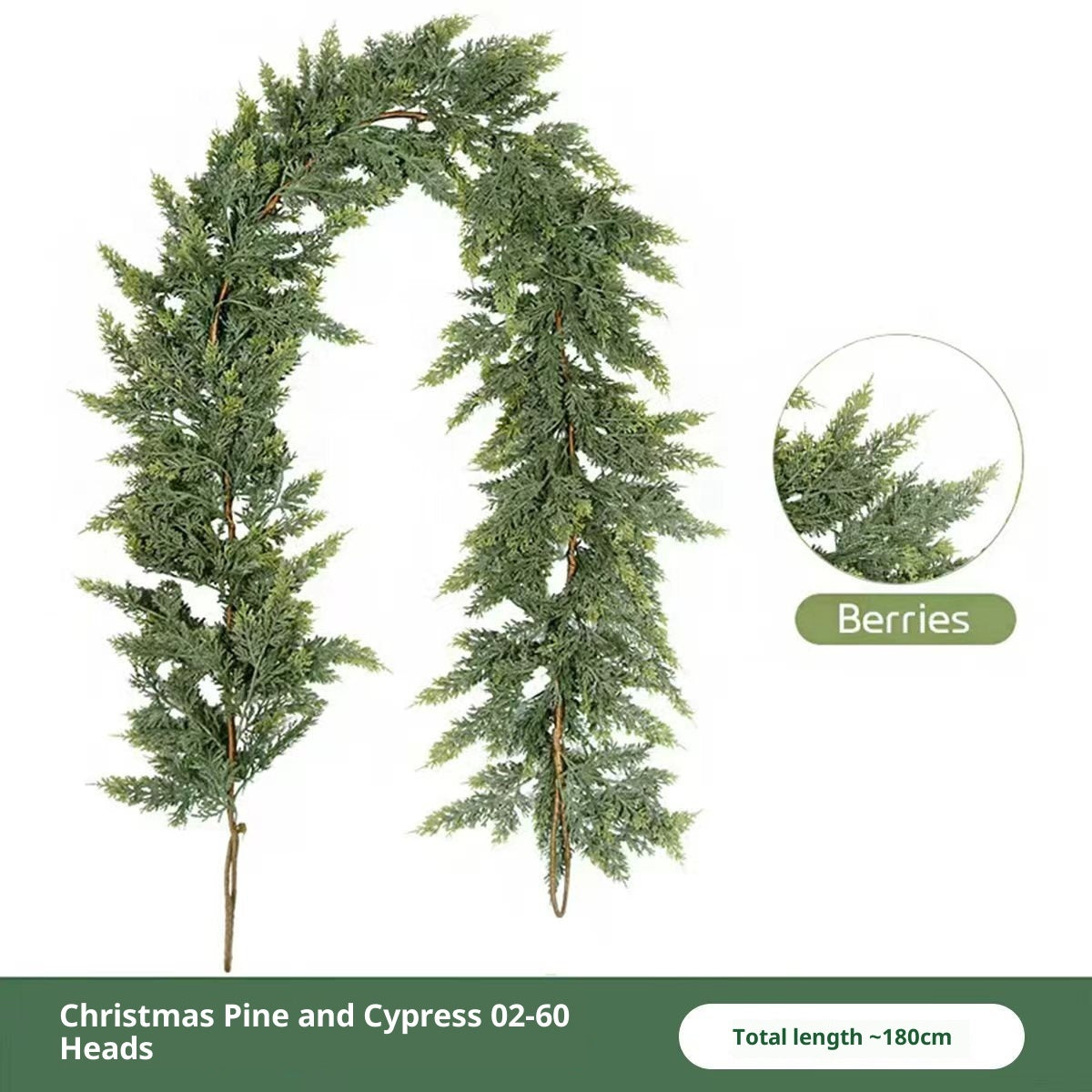 HKM-625811 Thickened Cedar Rattan Christmas Decorations in Various Pine Styles