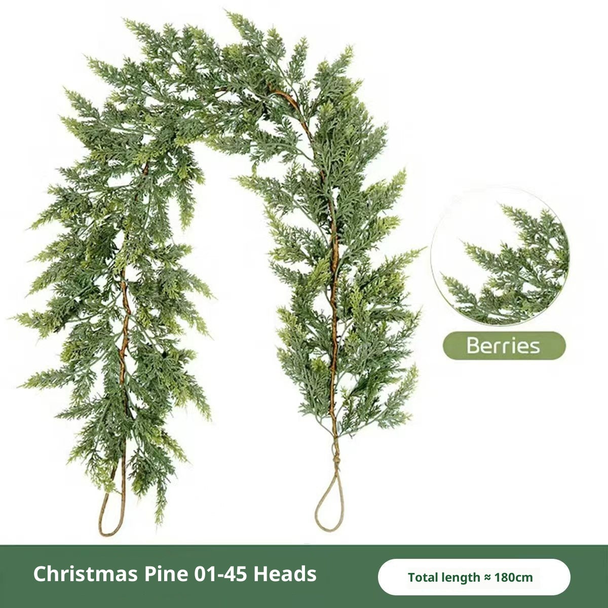 HKM-625811 Thickened Cedar Rattan Christmas Decorations in Various Pine Styles