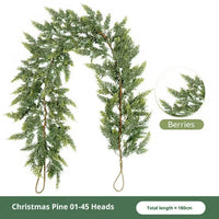 HKM-625811 Thickened Cedar Rattan Christmas Decorations in Various Pine Styles