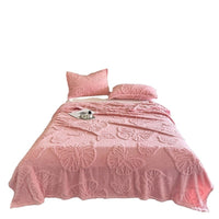 HKM-626003 Butterfly Print Cotton Wool Leisure Blanket - Various Sizes and Colors Available