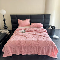 HKM-626003 Butterfly Print Cotton Wool Leisure Blanket - Various Sizes and Colors Available
