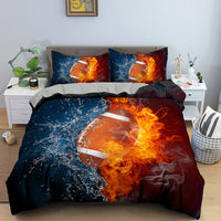 HKM-626003 Three-Piece Basketball-Themed Bed Set with Digital Print - Available in Multiple Sizes
